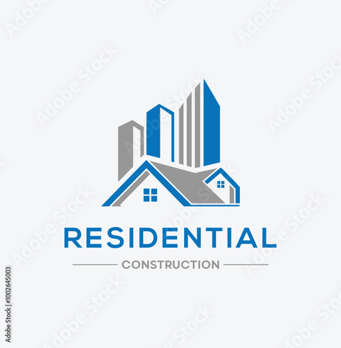 Construction Building logo design with vector template