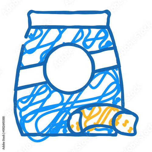 mista pasta doodle icon sketch vector. mista pasta sign. isolated symbol illustration