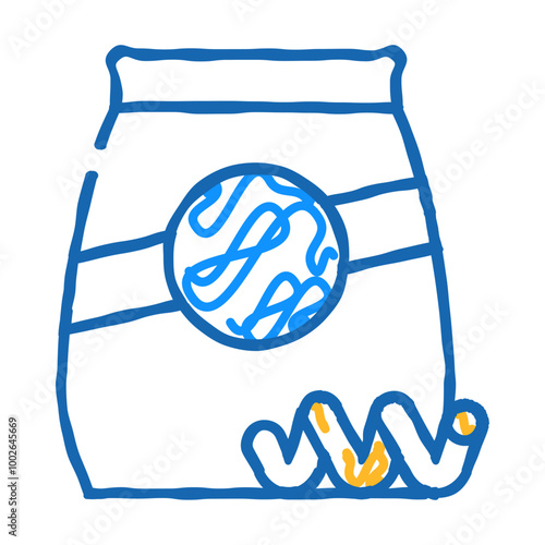 collentani pasta doodle icon sketch vector. collentani pasta sign. isolated symbol illustration