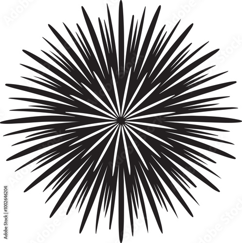 Vector image depicting a display of colorful fireworks lighting up the night sky, emphasizing celebration and joy