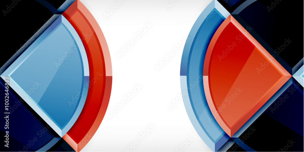 Abstract background - circles and round triangles with 3d effect. Vector Illustration For Wallpaper, Banner, Background, Card, Book Illustration, landing page Abstract background - circles and round triangles with 3d effect. Vector Illustration For Wallpaper, Banner, Background, Card, Book Illustration, landing page