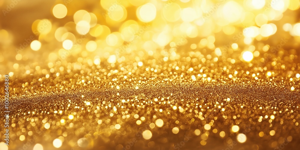 A dazzling display of golden bokeh lights twinkling beautifully, creating a mesmerizing and abstract visual experience. A dazzling display of golden bokeh lights twinkling beautifully, creating a mesmerizing and abstract visual experience.