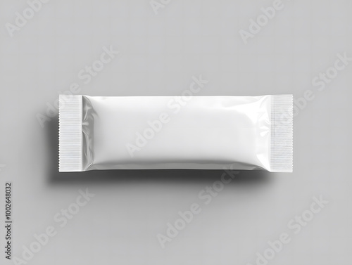  Blank Silver Bar Wrapper Packaging Mockup on Gray Background