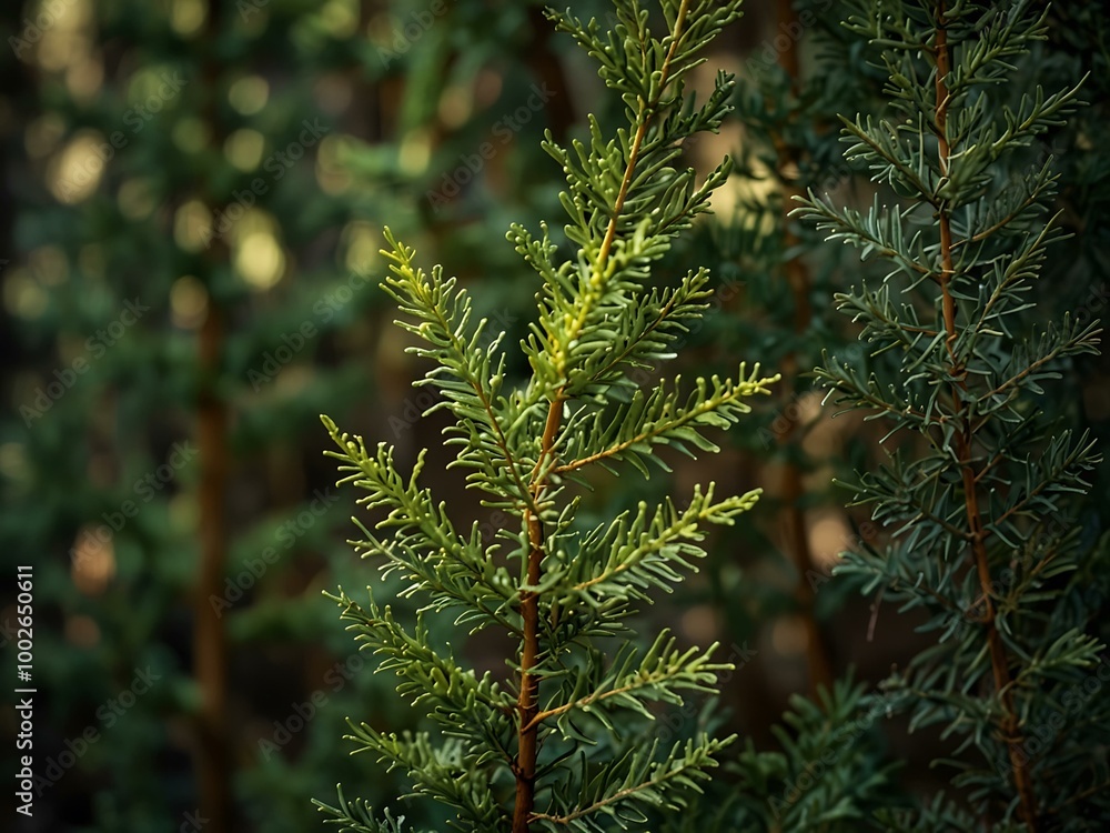 Textured cypress leaves against a natural background. Textured cypress leaves against a natural background.
