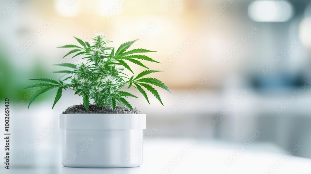 Cannabis plants in a scientific research setting, advanced medical study of natural remedies Cannabis plants in a scientific research setting, advanced medical study of natural remedies