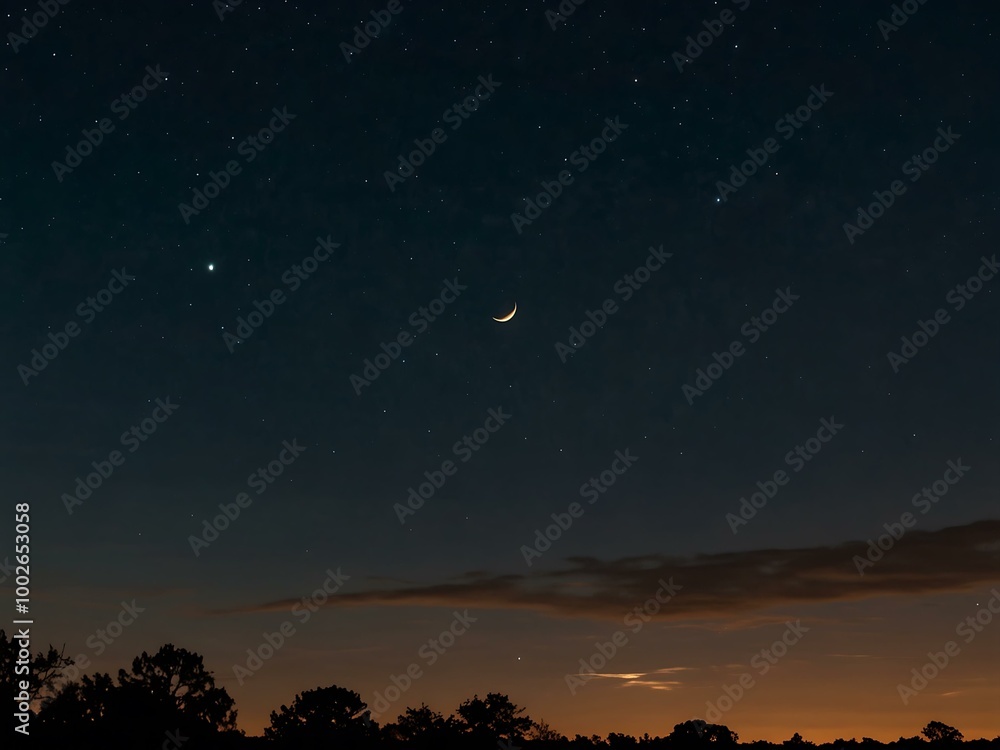 Timelapse of Venus and Moon conjunction in the night sky. Timelapse of Venus and Moon conjunction in the night sky.