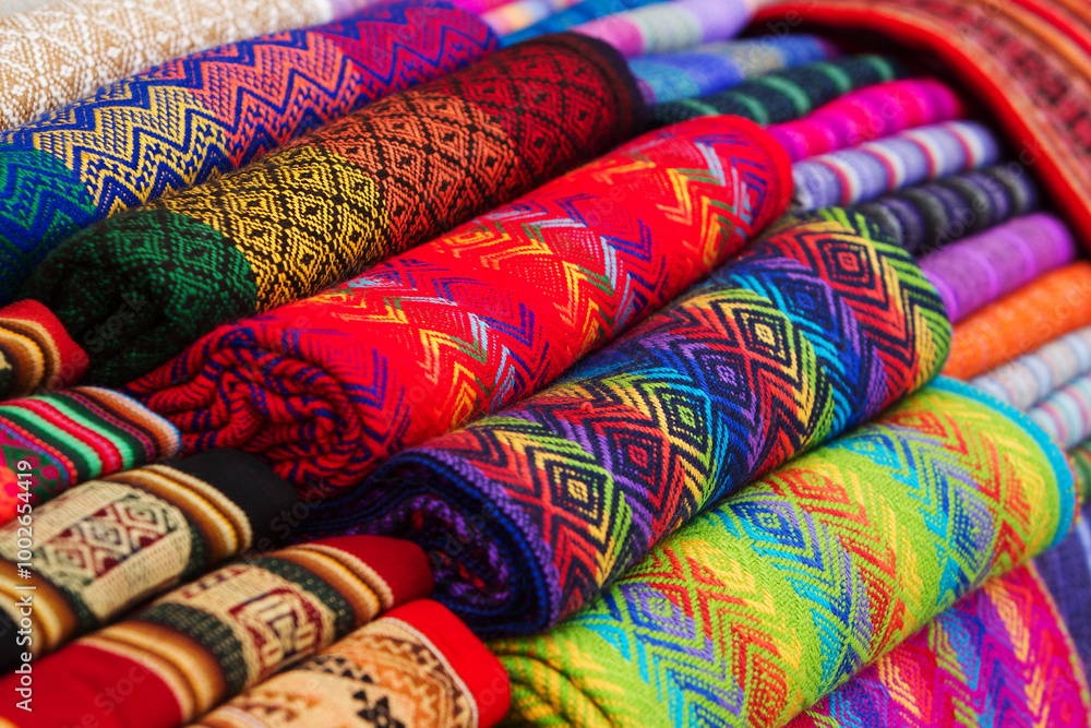 Chinchero is known for its high-quality weaving and colorful textiles, often made using traditional Inca techniques./ Cusco Peru. Chinchero is known for its high-quality weaving and colorful textiles, often made using traditional Inca techniques./ Cusco Peru.
