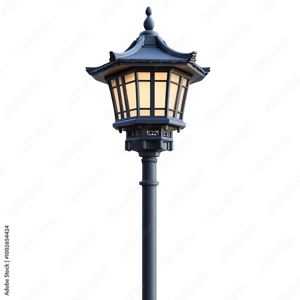 Traditional street lamp with a classic design, isolated on a white background. transparent background Traditional street lamp with a classic design, isolated on a white background. transparent background