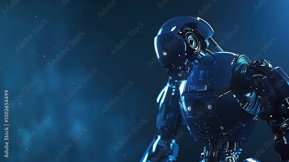Stunning Blue Intelligent Robot Technology Background: A Futuristic and Advanced Vision. Explore the Possibilities Stunning Blue Intelligent Robot Technology Background: A Futuristic and Advanced Vision. Explore the Possibilities