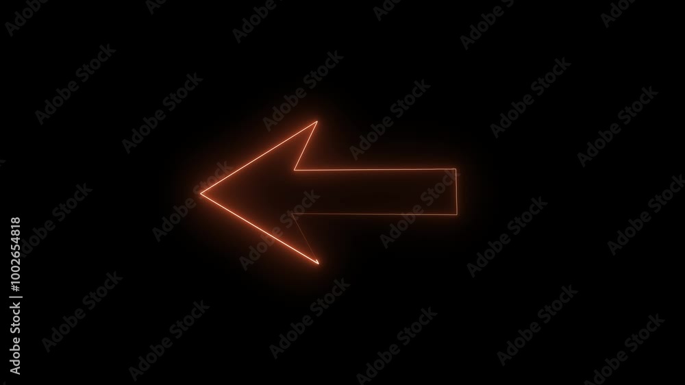 Neon glowing arrow Loop Animation direction in the left,Neon arrow icon concept.Arrow Loop Animation left direction Neon glowing arrow Loop Animation direction in the left,Neon arrow icon concept.Arrow Loop Animation left direction