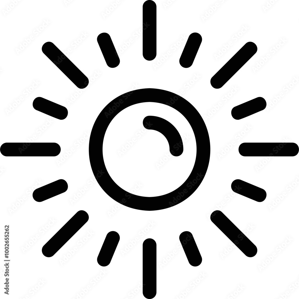Simple vector icon weather forecast, sunny Simple vector icon weather forecast, sunny