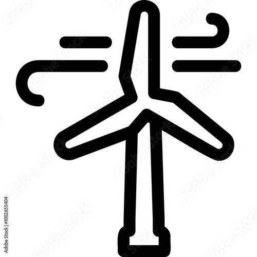Simple vector icon wind generator