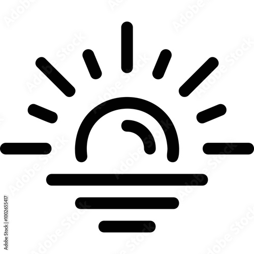 Simple vector icon sunset