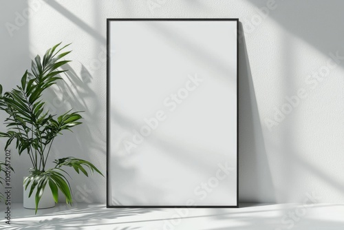 Wallpaper Mural A3 Poster Mockup on White Background created with Generative AI Torontodigital.ca