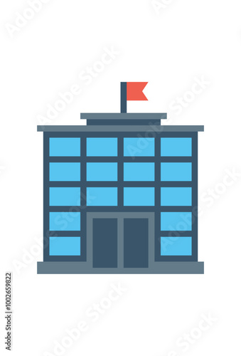 illustration of school building for education. academic symbol