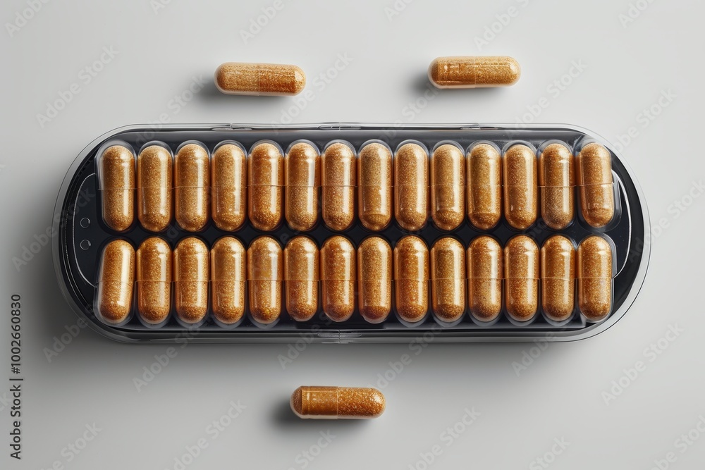 Vitamin B capsules in a pill organizer, B vitamin, Vitamin B capsule, Vitamin B Capsules, Vitamin B12 tablets, Vitamin B12 pills, cyanocobalamin, Multi vitamin pills, pills bottle mockup, drug bottle Vitamin B capsules in a pill organizer, B vitamin, Vitamin B capsule, Vitamin B Capsules, Vitamin B12 tablets, Vitamin B12 pills, cyanocobalamin, Multi vitamin pills, pills bottle mockup, drug bottle