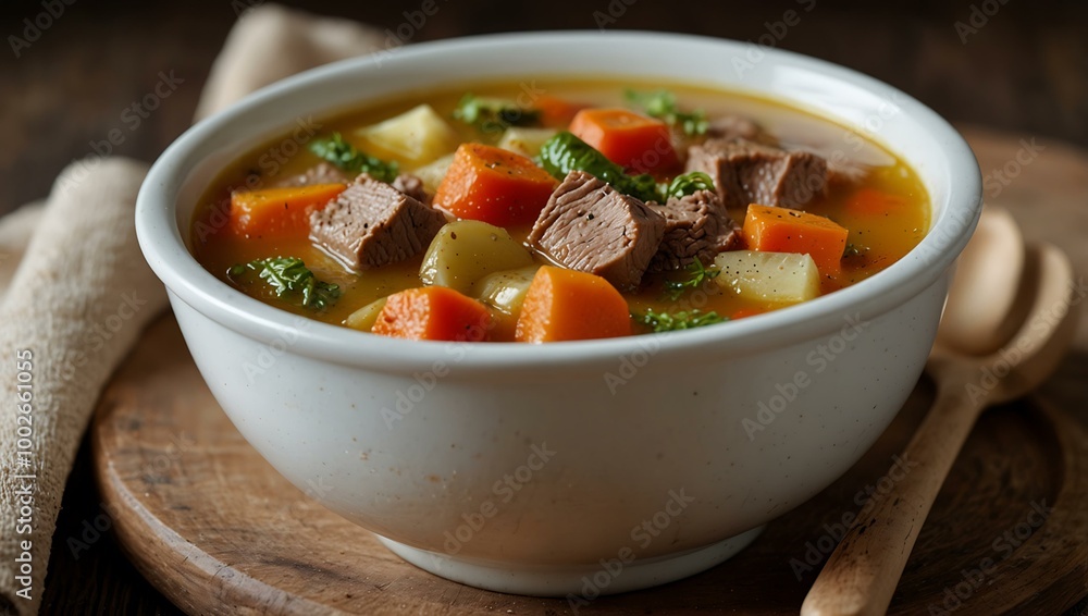 Vegetable soup with meat. Vegetable soup with meat.