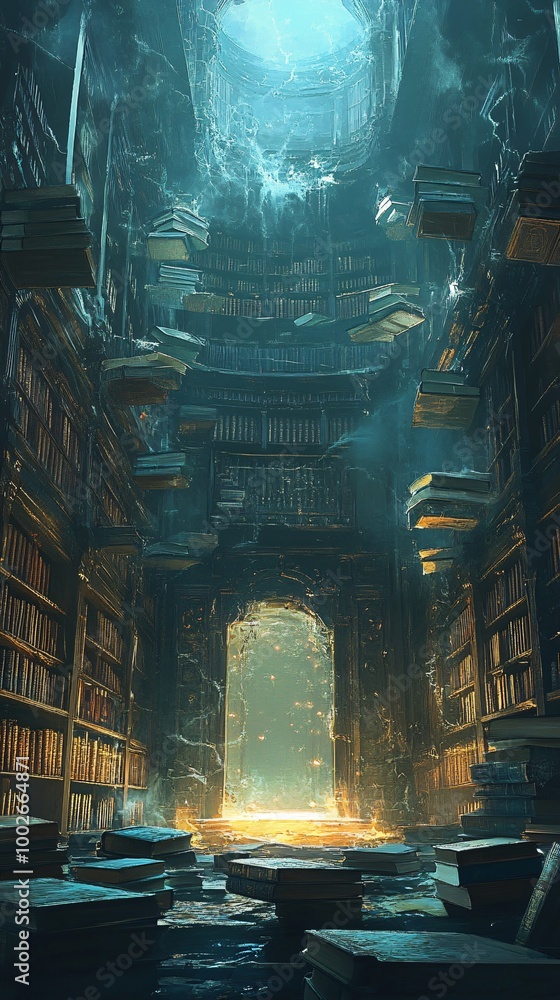 custom made wallpaper toronto digitalAn Old Library In A Magical World