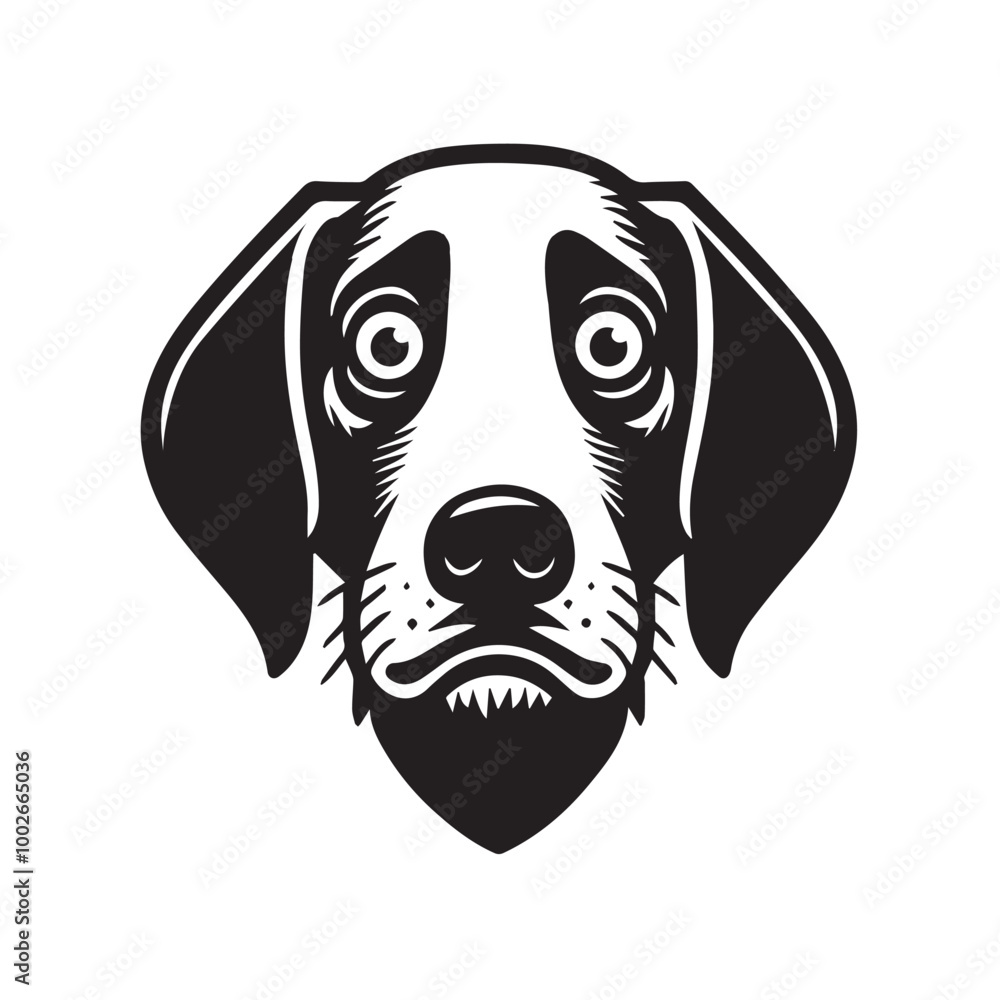 English Foxhound Dog Face Clipart Design - Dog Face Logo - English Foxhound Vector illustration in black and white
English Foxhound Dog Face Clipart Design - Dog Face Logo - English Foxhound Vector illustration in black and white