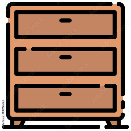 drawers filled outline vector icon