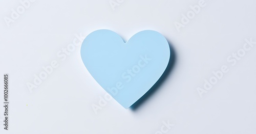 blue paper heart on blue background