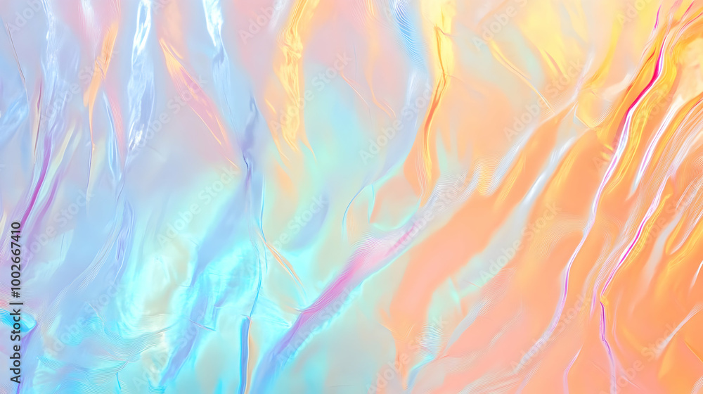 Iridescent Holographic Background a pastel orange to cyan gradient Iridescent Holographic Background a pastel orange to cyan gradient