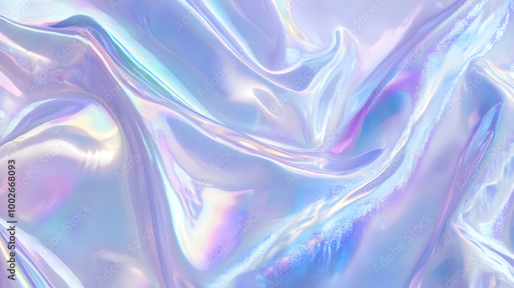 Obraz premium Iridescent Holographic Background a pastel indigo to grey gradient