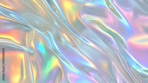 Iridescent Holographic Background a pastel platinum to obsidian gradient