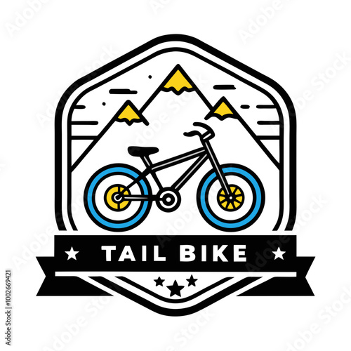 A close-up image of a trail bike with knobby tires and a dirt background.