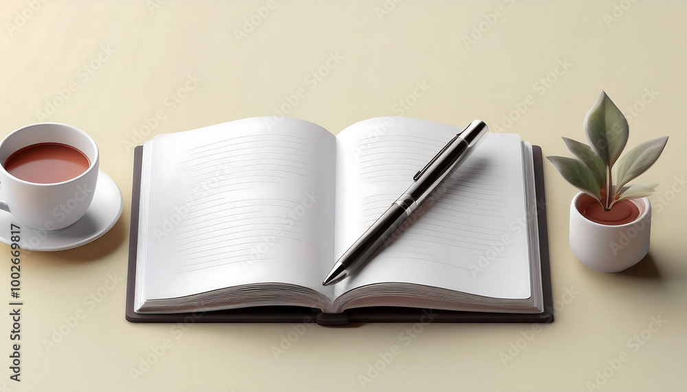 Fototapeta premium Simple and Elegant Study Space for Productivity