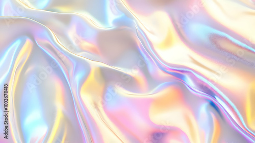 Iridescent Holographic Background a pastel mustard to ruby gradient