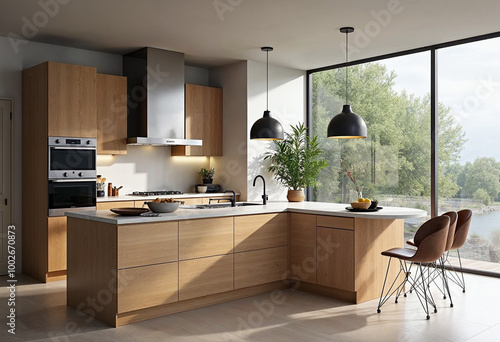 modern kitchen interior