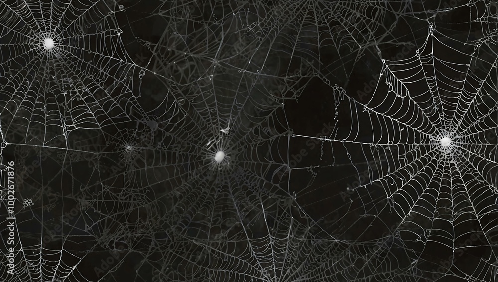 White spider webs illustration. White spider webs illustration.