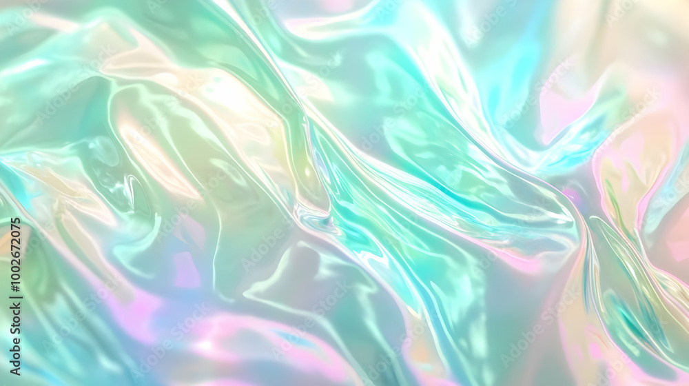 Iridescent Holographic Background a pastel olive to aqua gradient Iridescent Holographic Background a pastel olive to aqua gradient