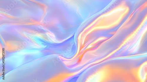 Wallpaper Mural Iridescent Holographic Background a pastel bronze to sky blue gradient Torontodigital.ca