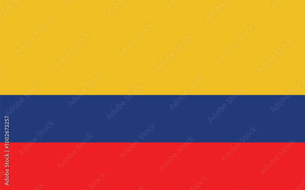 Fototapeta premium Flag of Columbia. Columbia national flag icon. isolated vector illustration.