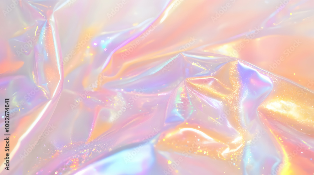 Iridescent Holographic Background a pastel ruby to peach gradient Iridescent Holographic Background a pastel ruby to peach gradient