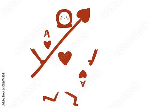 Alice in wonderland elements illustration