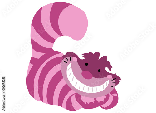 Alice in wonderland elements illustration