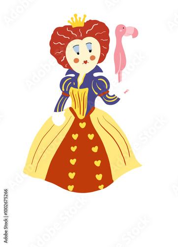 Alice in wonderland elements illustration