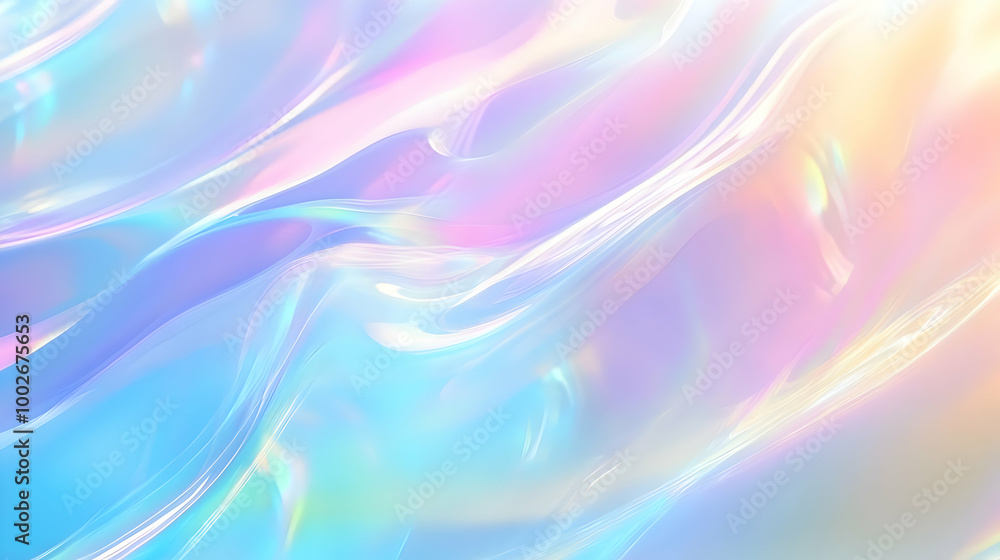 Iridescent Holographic Background a pastel blue to cream gradient Iridescent Holographic Background a pastel blue to cream gradient