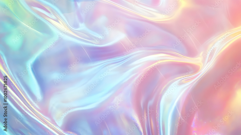 Obraz premium Iridescent Holographic Background a pastel burgundy to obsidian gradient