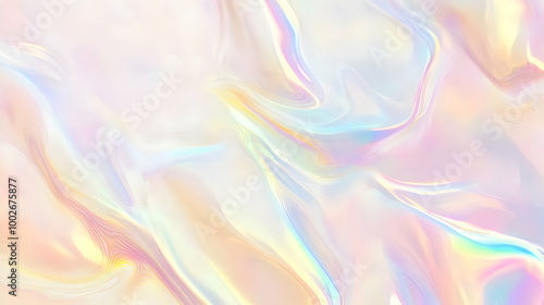 Iridescent Holographic Background a pastel white to beige gradient