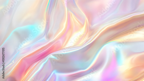 Wallpaper Mural Iridescent Holographic Background a pastel bronze to ivory gradient Torontodigital.ca