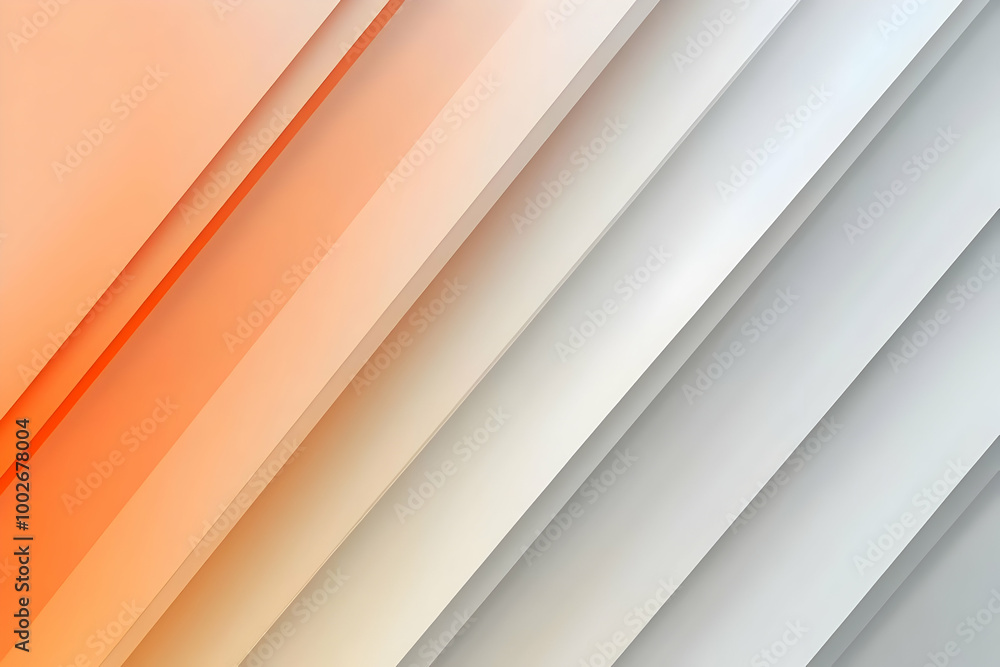Obraz premium Gradient pastel orange to light silver abstract background