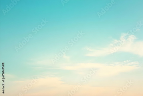 Gradient light sky blue to ivory abstract background