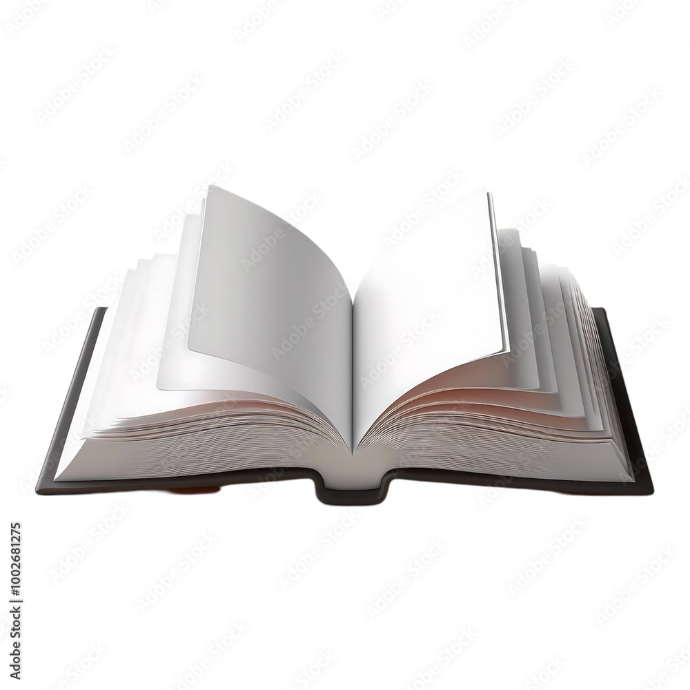Study Essentials: Glasses and Open Book Transparent Background