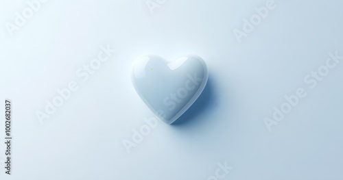 Blue heart on blue background