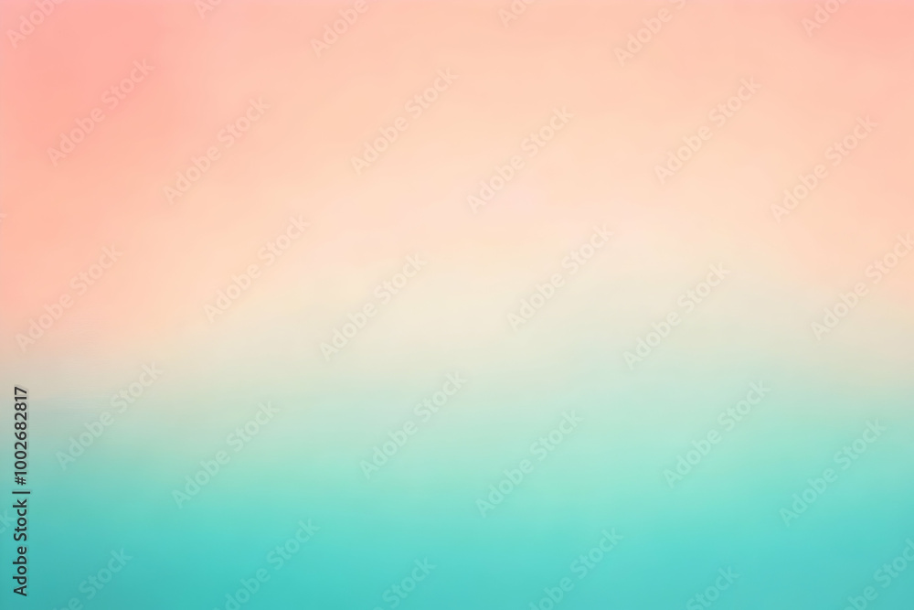 Obraz premium Gradient light teal to light coral abstract background