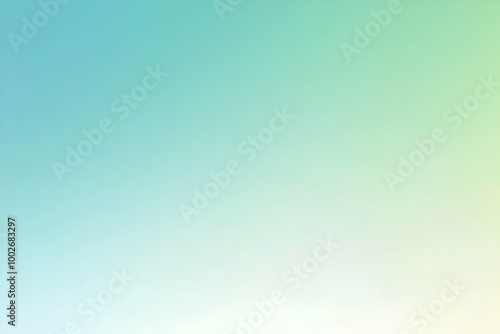 Gradient light green to pastel blue abstract background